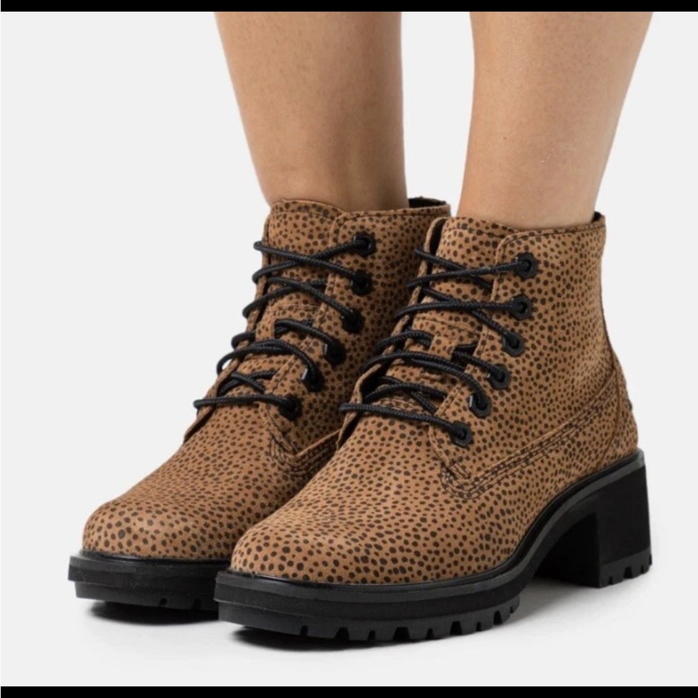 Women's Timberland Kori Park 6" Cheetah Suede Leopard Print Boot sz 6 NWOT